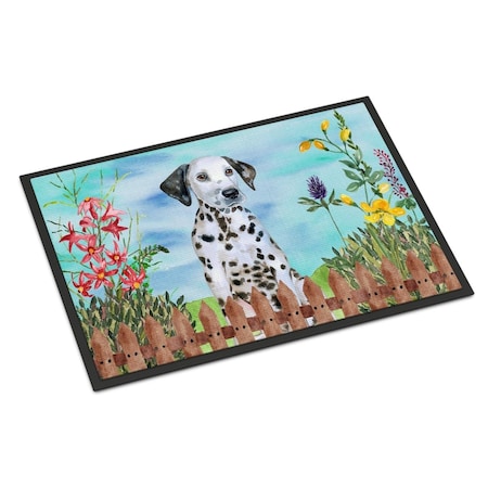Carolines Treasures Dalmatian Puppy Spring Indoor or Outdoor Mat - 18 x 27 in. CK1270MAT